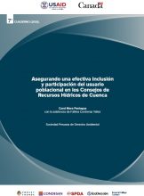Asegurando una efectiva inclusión y participación del usuario poblacional en los Consejos de Recursos Hídricos de Cuenca